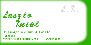 laszlo knipl business card